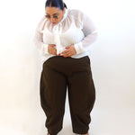 Pantalone balloon strutturato 67031