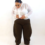 Pantalone balloon strutturato 67031
