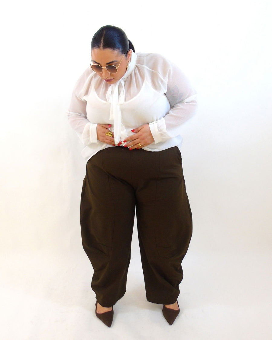 Pantalone balloon strutturato 67031
