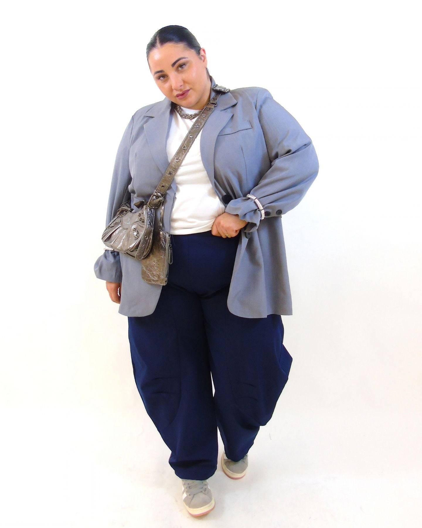 Pantalone balloon strutturato 67031