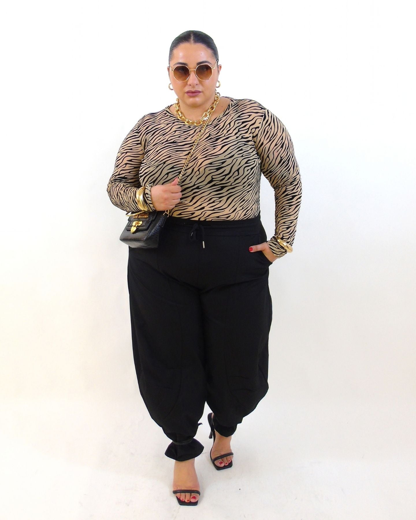 Pantalone balloon strutturato 67031