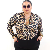 Blusa catena animalier 260913