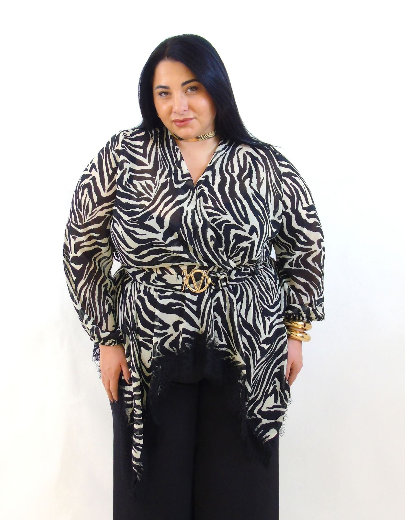 Blusa asimmetrica pizzol 87423