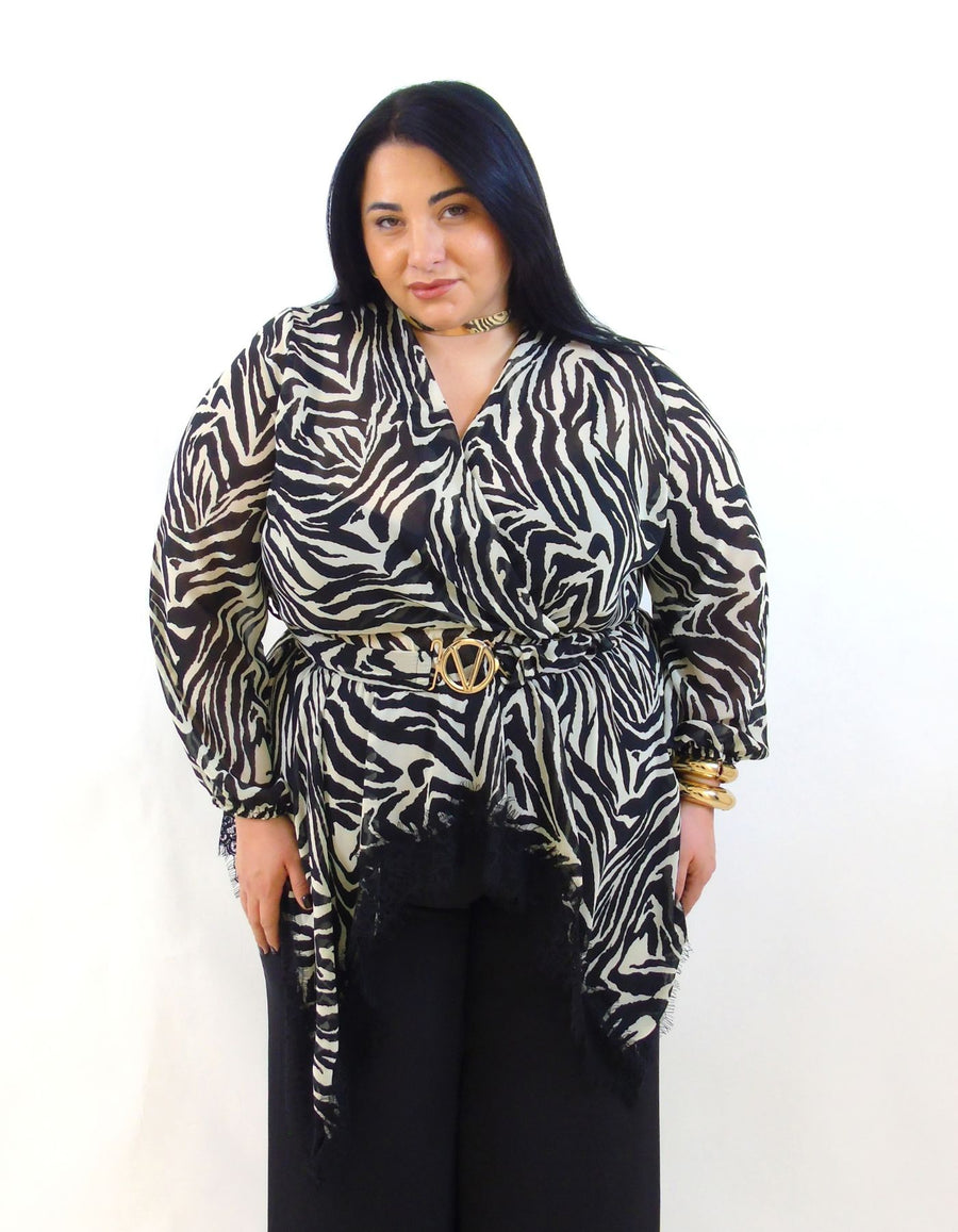 Blusa asimmetrica pizzol 87423