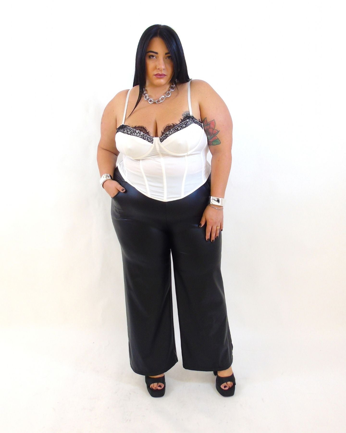 Pantalone simil pelle 3698