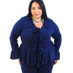 Blusa scivolata rouches