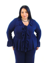 Blusa scivolata rouches