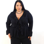 Blusa scivolata rouches