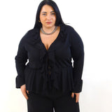 Blusa scivolata rouches