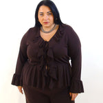Blusa scivolata rouches