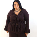 Blusa scivolata rouches