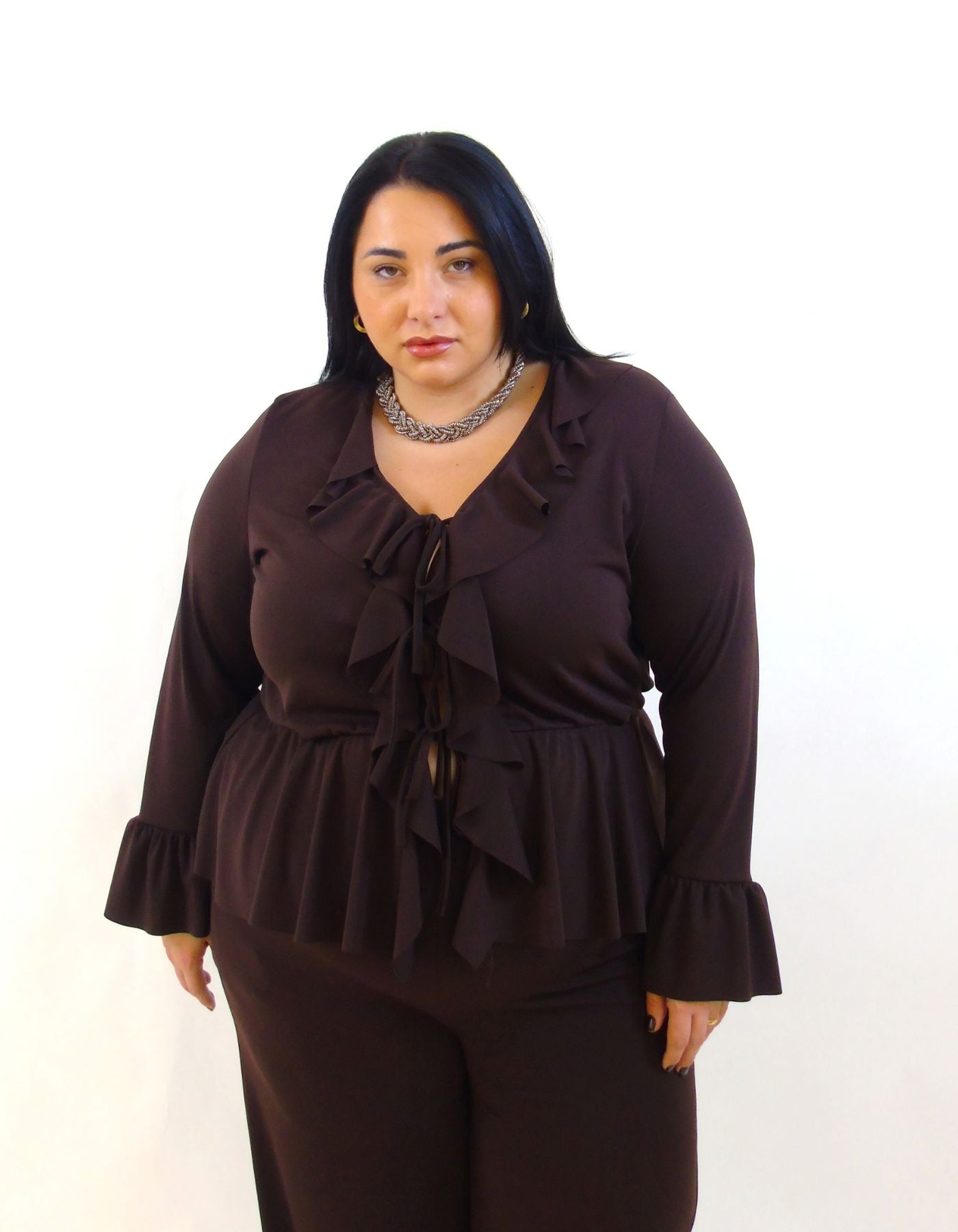 Blusa scivolata rouches
