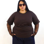 Maglia manica in pizzo