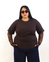 Maglia manica in pizzo