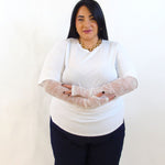 Maglia manica in pizzo