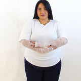 Maglia manica in pizzo