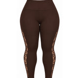 Leggings modellante con pizzo 8373