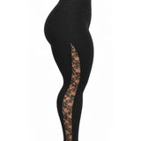 Leggings modellante con pizzo 8373