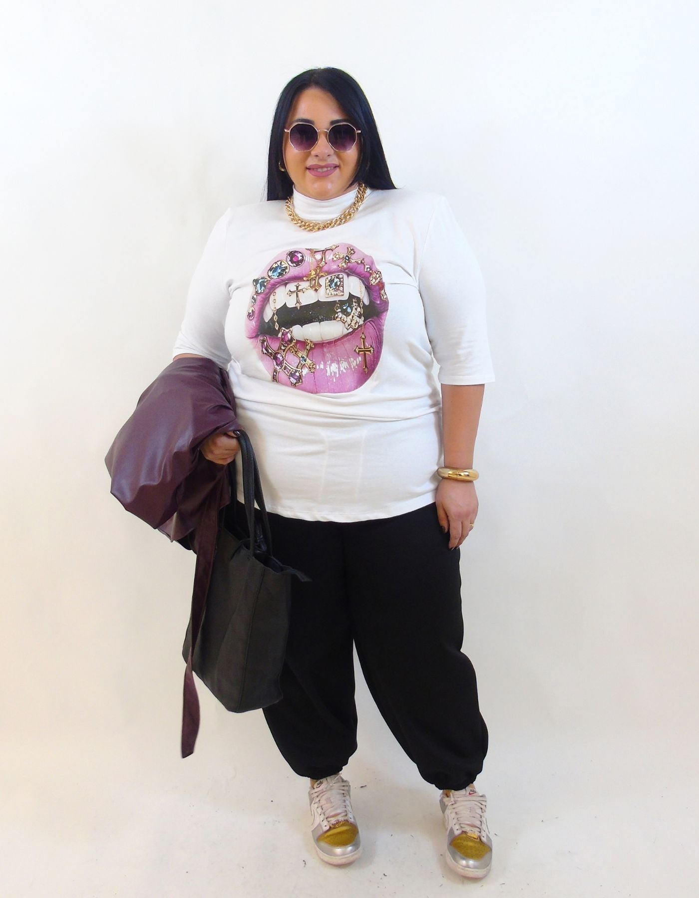Pantalone balloon con elastico 13069