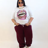 Pantalone balloon con elastico 13069