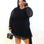 Abito in pizzi con rouche 127881
