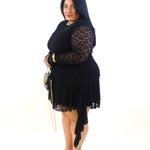 Abito in pizzi con rouche 127881