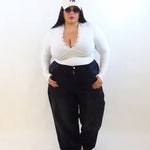 Jeans ballon nero 0084