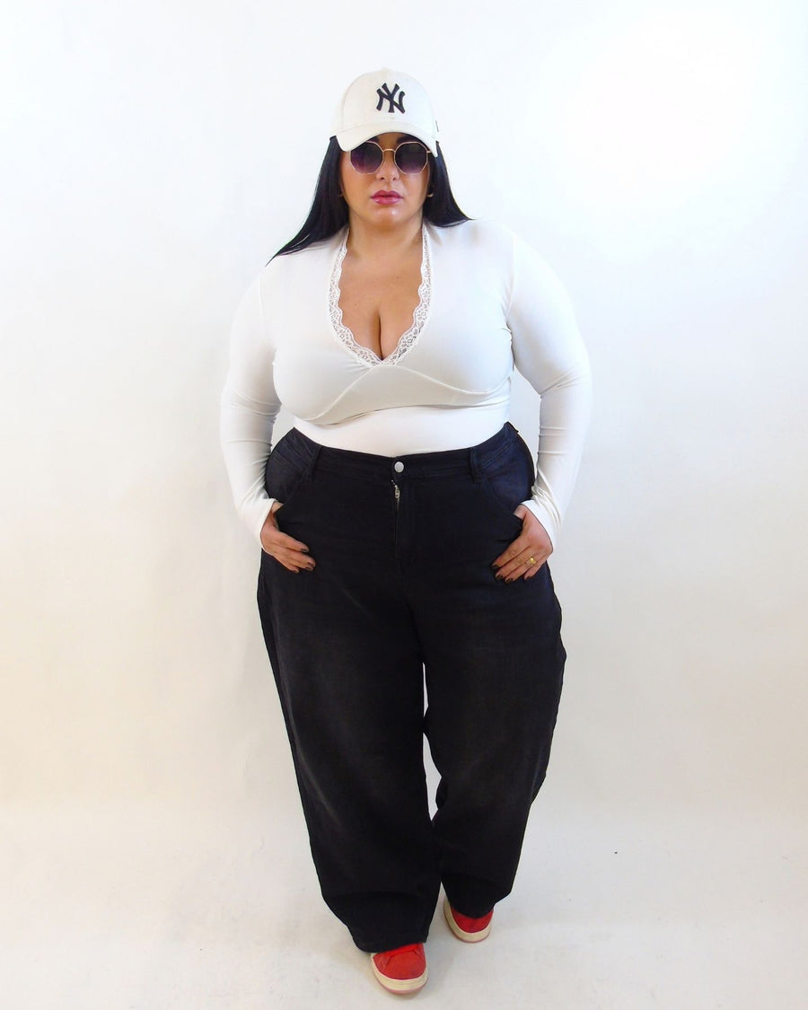 Jeans ballon nero 0084