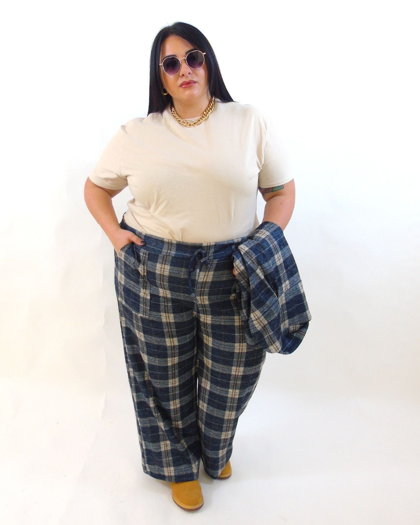 Pantalone quadri 16092
