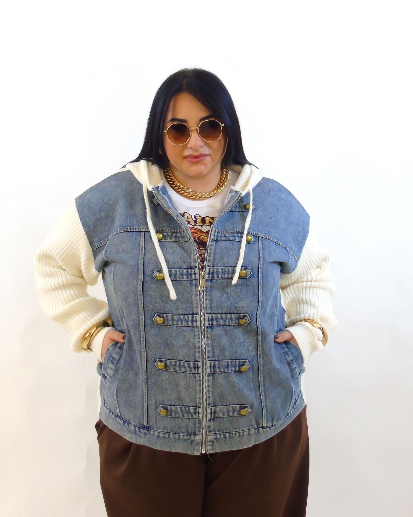Giubbino jeans e lana morbida 9750