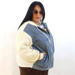 Giubbino jeans e lana morbida 9750