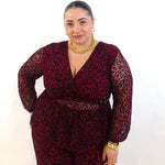 Blusa animalier con dettaglio 20391