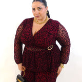 Blusa animalier con dettaglio 20391