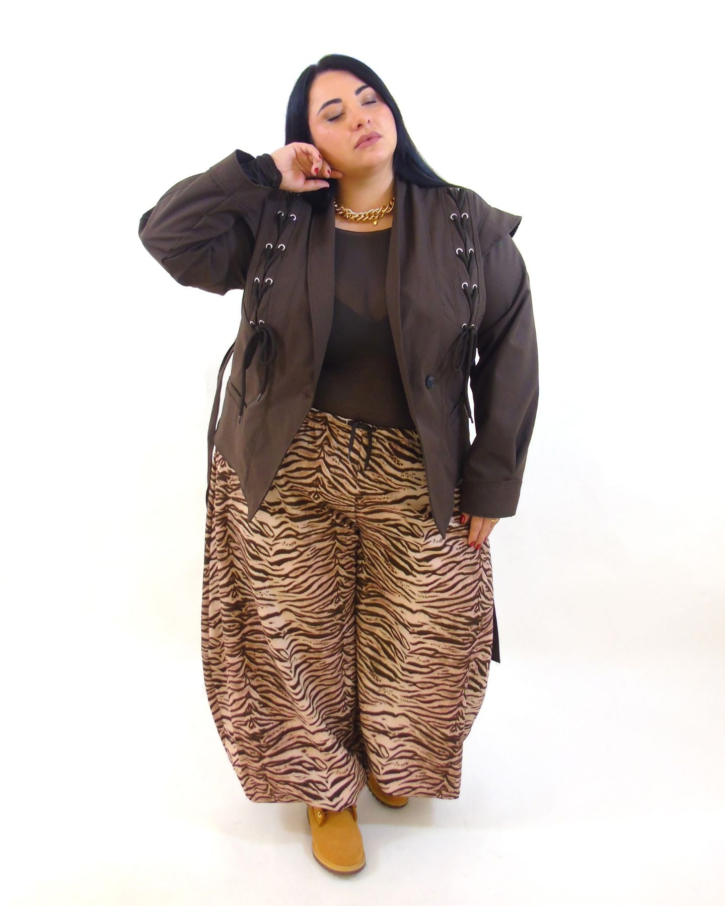 Pantalone balloon animalier 3772
