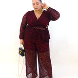 Pantalone animalier velato 20491