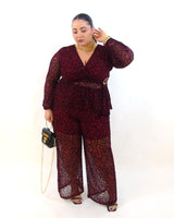 Pantalone animalier velato 20491
