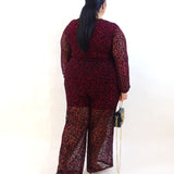 Pantalone animalier velato 20491