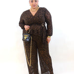 Pantalone animalier velato 20491