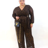 Pantalone animalier velato 20491