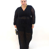 Pantalone animalier velato 20491