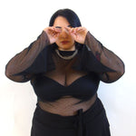 Blusa trasparente 261025