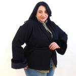 Cappotto manica pelliccia 20821