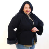 Cappotto manica pelliccia 20821