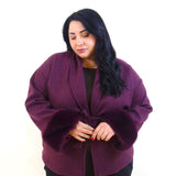 Cappotto manica pelliccia 20821