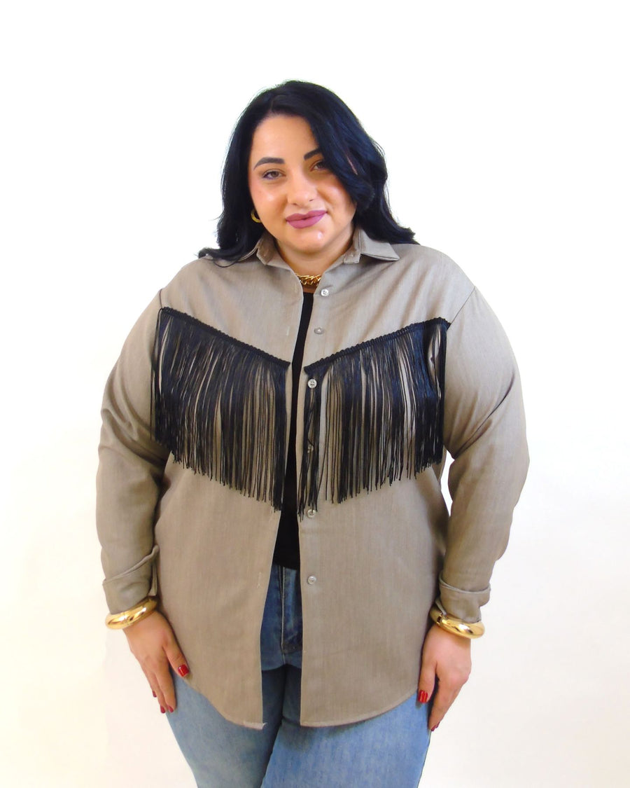 Camicia con frange 100219