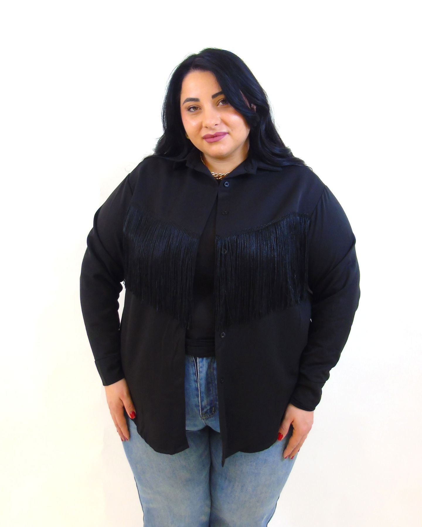 Camicia con frange 100219
